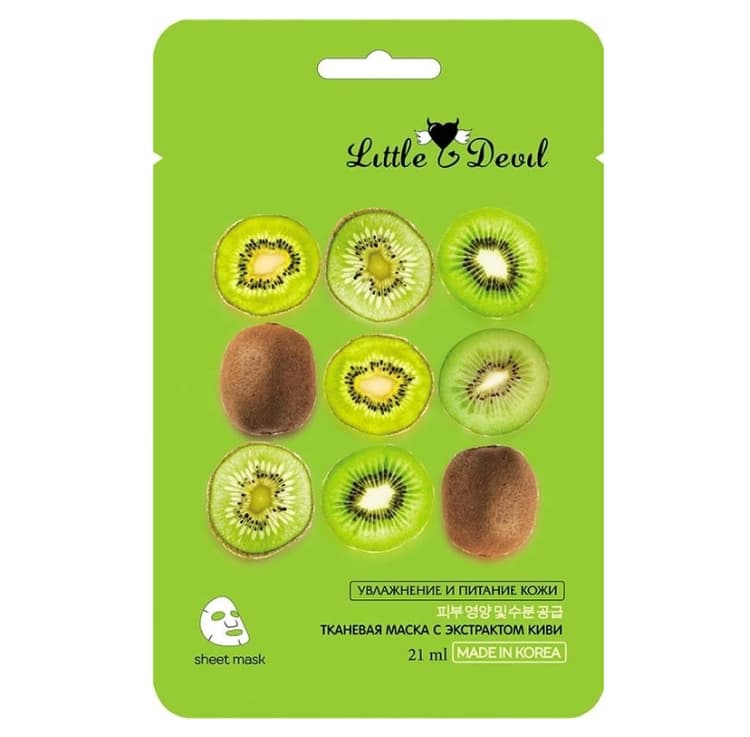 4SKIN Маска для лица "Little Devil" увлажняющая с экстрактом киви 21 г.