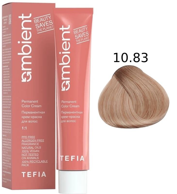 TEFIA AMBIENT 10.83 Экстра светлый блондин коричнево-золотистый 60 мл