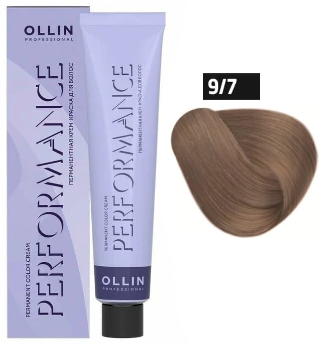 OLLIN PERFORMANCE  9/7 блондин коричневый 60мл Перманентная крем-краска для волос
