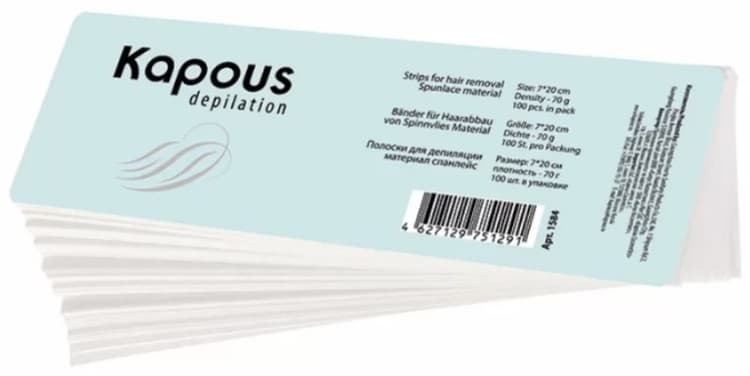 Kapous Depilation Полоска для депиляции, спанлейс, 7*20см, 100 шт/уп.