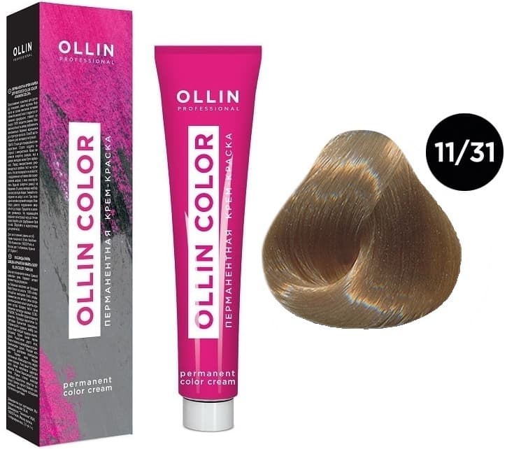 OLLIN COLOR 11/31 специальный блондин золотисто-пепельный 60мл Перманентная крем-краска для волос