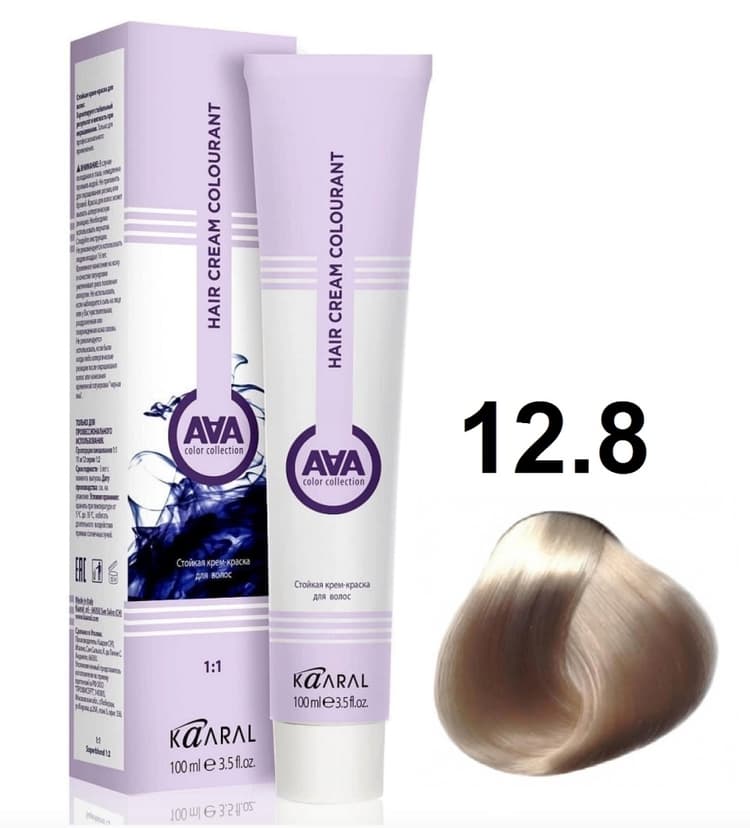 KAARAL AAA Hair crem colorant 12.8 Экстра светлый бежевый блондин 100мл