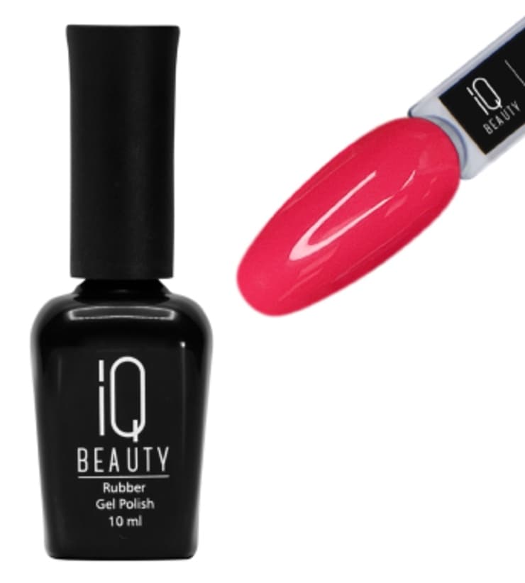 IQ BEAUTY Каучуковый гель-лак с кальцием №161 10 мл. Rose pink