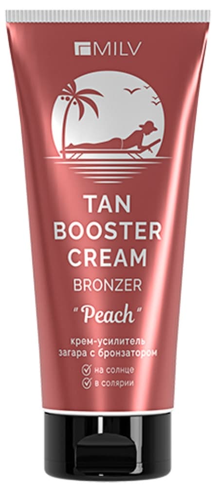 MILV Крем-усилитель загара на солнце с бронзатором "PEACH". 200 мл