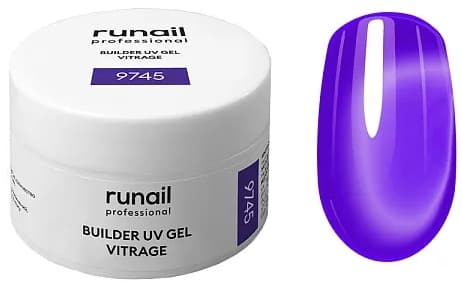 RuNail Моделирующий УФ-гель витражный BUILDER UV GEL VITRAGE, 15г №9745