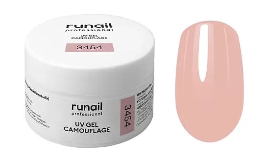 RuNail Камуфлирующий УФ-гель (цвет: Французский бежевый), 15 г