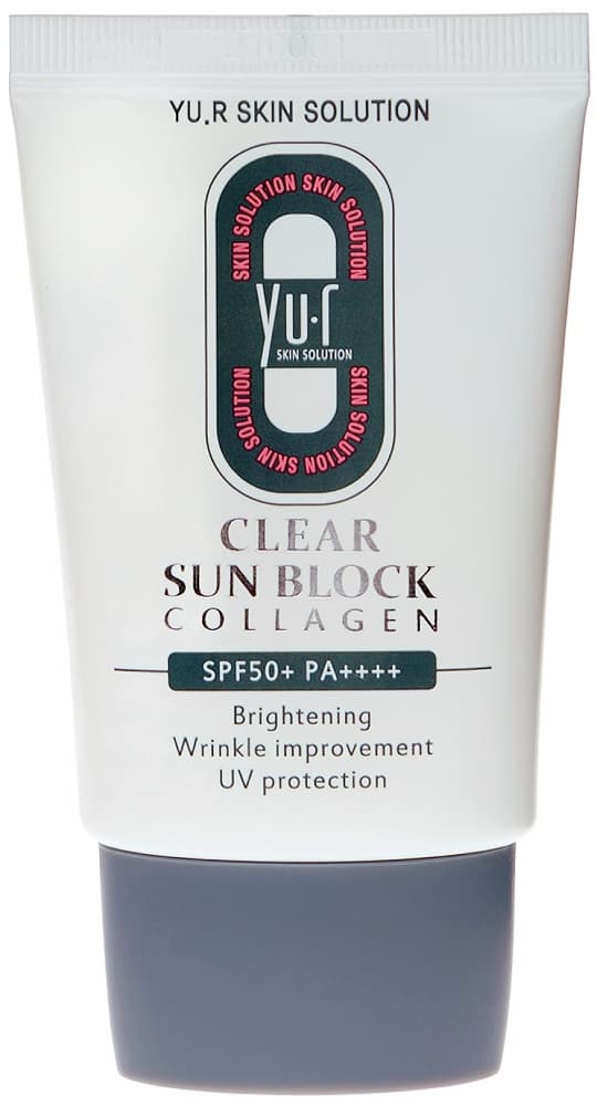 Yu-r Крем солнцезащитный Clear Sun Block Collagen SPF 50, 30 мл 