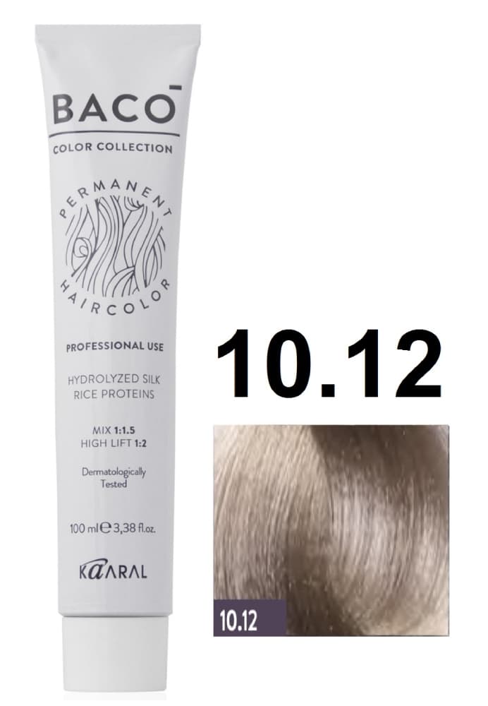 KAARAL Baco color  10.12 очень светлый блондин пепельно-фиолетовый 100 мл 