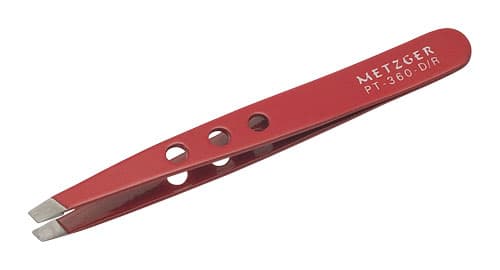 METZGER Пинцет скошенный (красный) 