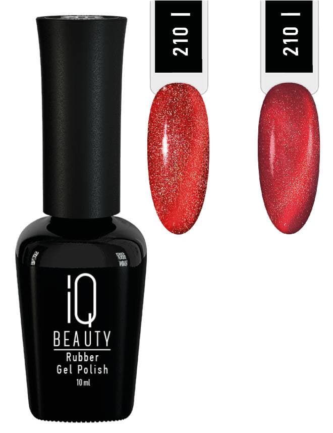 IQ BEAUTY Каучуковый гель-лак с кальцием №210 "Huntress" с эффектом Silk Cat Eye «Huntress» 