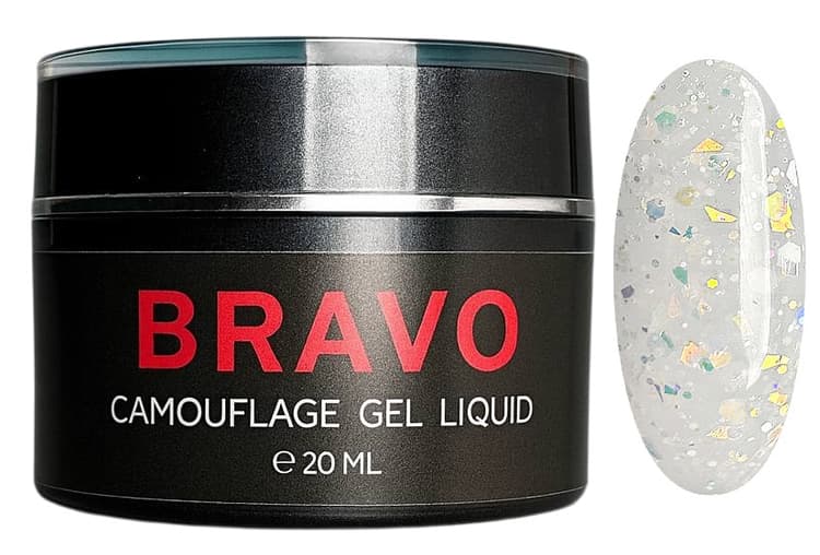 Bravo Моделирующий Camouflage Gel LIQUID №113 20 мл (с шиммером)