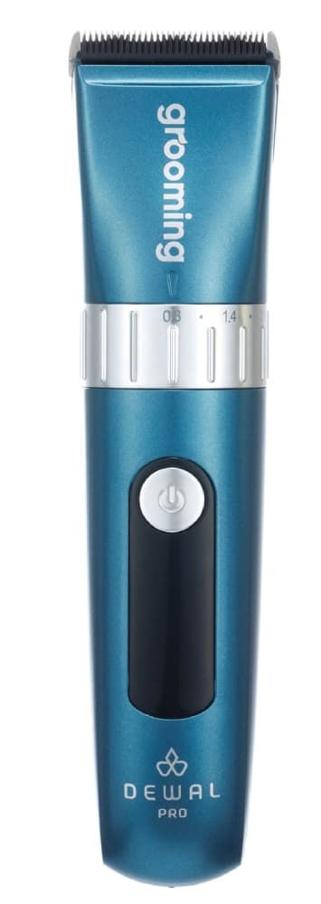 DEWAL Pro Grooming Машинка для стрижки животных аккум/сеть, 40 мм., 4 насадки, цвет изумрудный