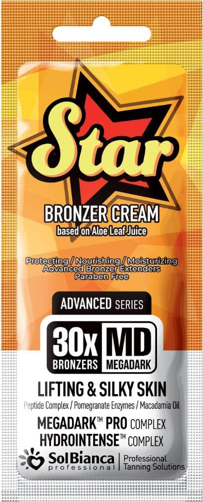 SolBianca Крем "Star" с пептидным комплексом, энзимами граната, маслом макадамии и 30-бронзаторами 15 мл