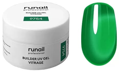RuNail Моделирующий УФ-гель витражный BUILDER UV GEL VITRAGE, 15г №9754