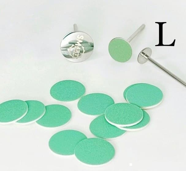 SMART Сменные файлы для педикюрного диска L Green Push UP 240 грит (50 шт)