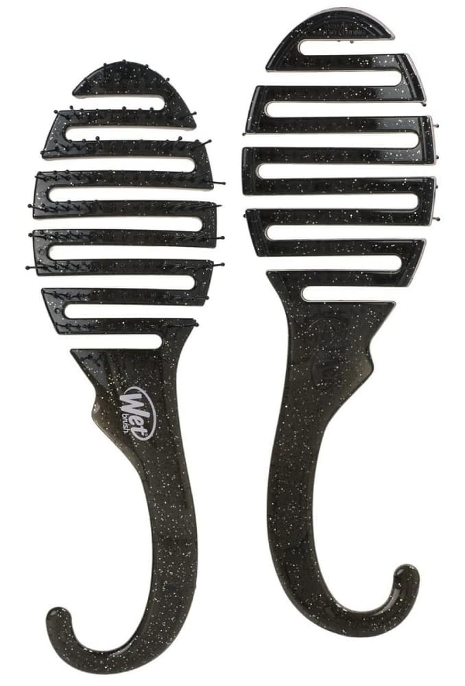 WET BRUSH Shower Detangler-Black Glitter Расческа для душа Глиттер (черный)