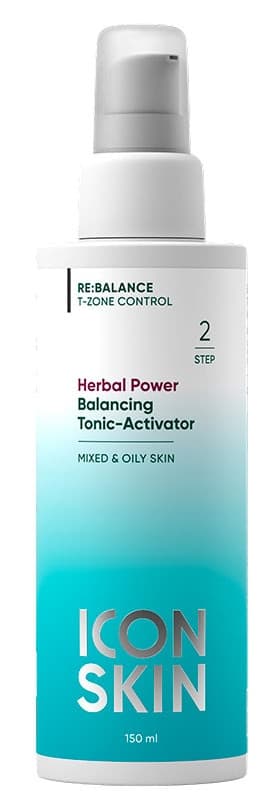 ICON SKIN RE:BALANCE Балансирующий тоник-активатор для комбинированной и жирной кожи HERBAL POWER 150 мл