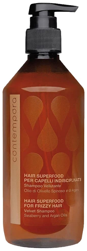 BAREX СОNTEMPORA Разглаживающий шампунь "Сияющий бархат" - Аргановое Масло и Масло Облепихи 500 мл