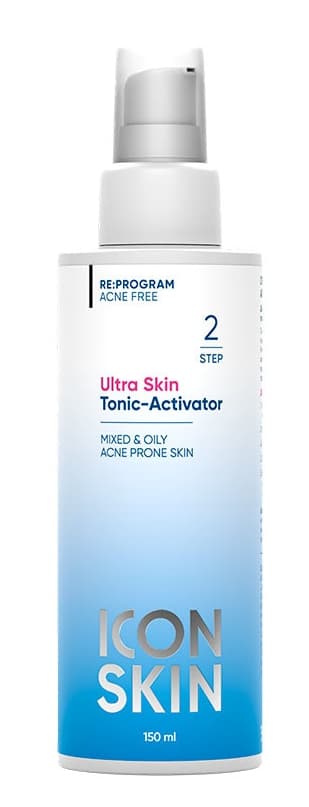 ICON SKIN RE:PROGRAM Очищающий тоник-активатор для комбинированной и жирной проблемной кожи ULTRA SKIN 150 мл