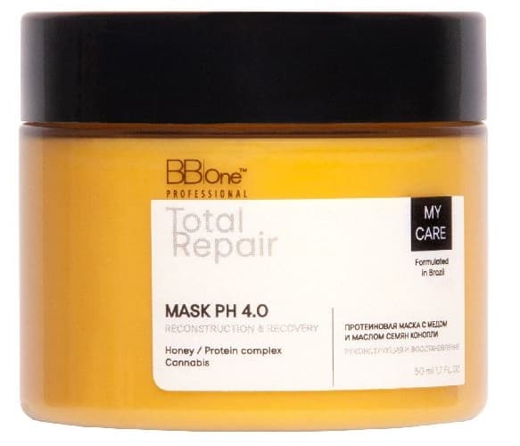 BB One Total Repair Протеиновая маска с медом и маслом семян конопли 50 мл 