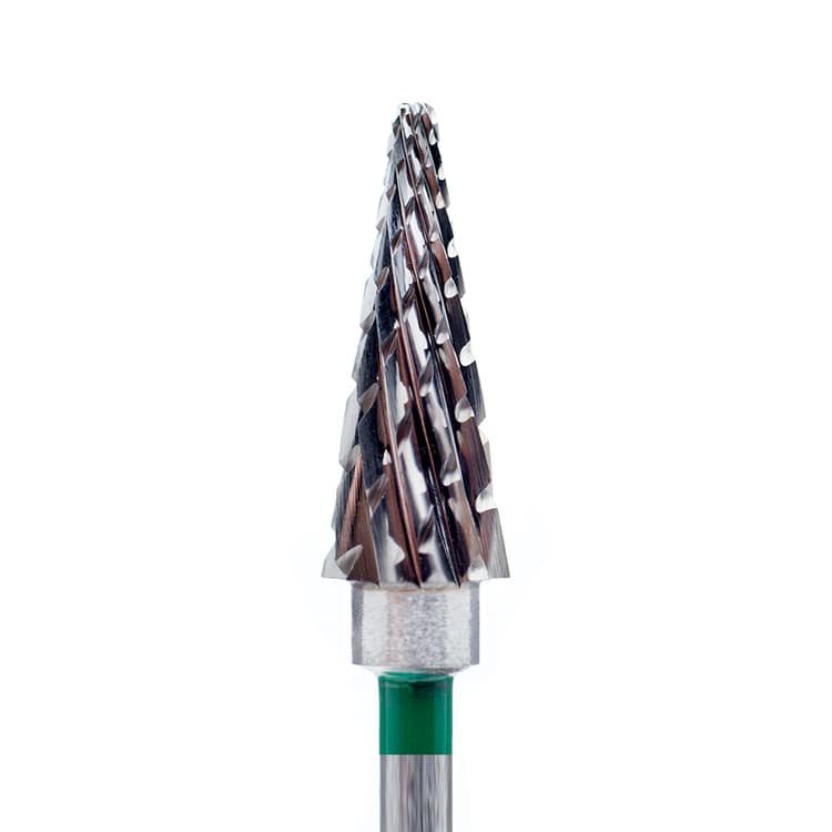 Фреза Конус Твердосплавная с грубой крестообразной нарезкой для ЛЕВШЕЙ 