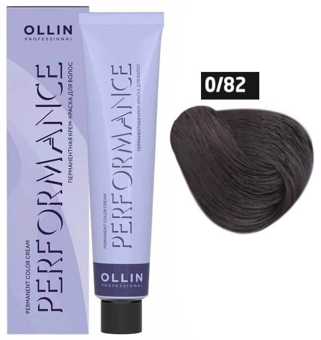 OLLIN PERFORMANCE  0/82 сине-фиолетовый 60мл Перманентная крем-краска для волос