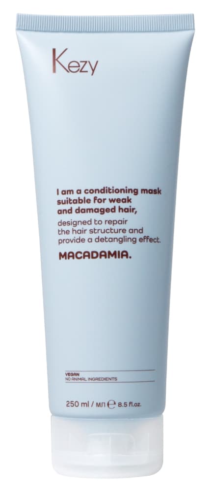 Kezy I am MACADAMIA Кондиционирующая маска с маслом макадамии для слабых и поврежденных волос 250 мл.