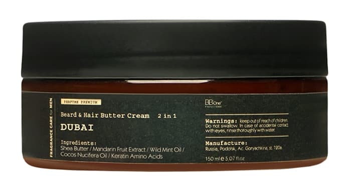 BB One FRAGRANCE CARE for MEN Парфюмированный Баттер-крем для бороды и усов Dubai 150 мл.