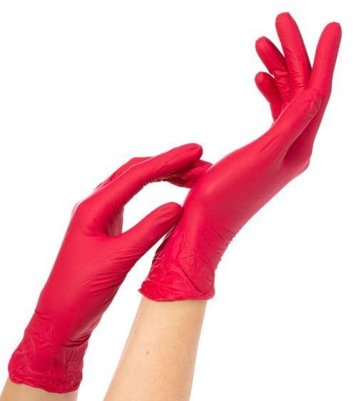 NitriMax перчатки одноразовые нитриловые красные, 4 г. XS 50 пар/уп. (Малайзия)