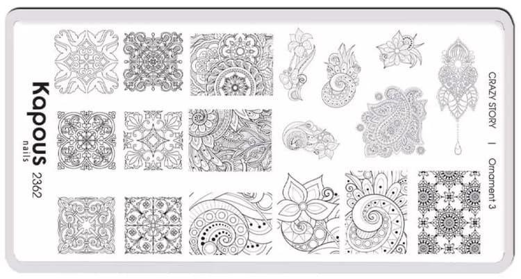 Kapous Nails Пластина для стемпинга "Crazy story" Ornament 3