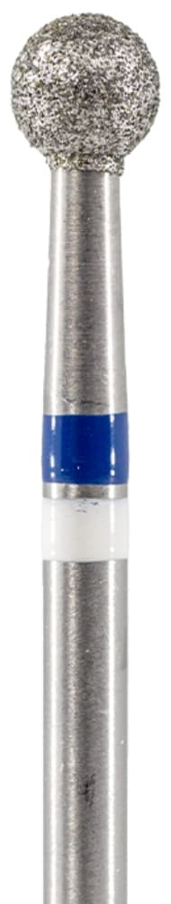 Фреза Алмазная с Жемчугом Тайфун (шар), D4, L035, средняя, (синяя насечка)