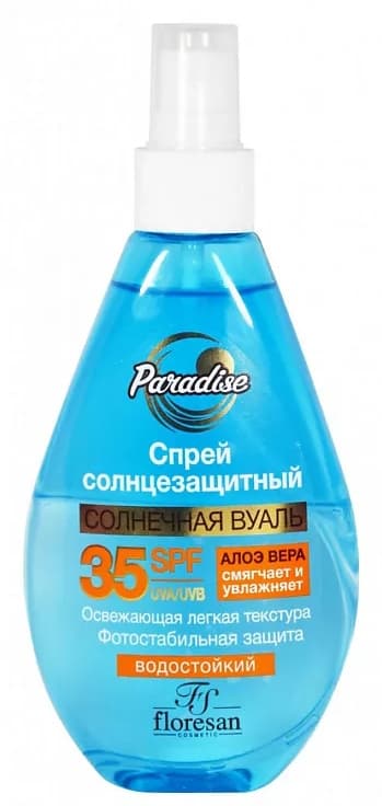 FLORESAN Paradise Спрей солнцезащитный SPF 35 двухфазный, водостойкий 160 мл