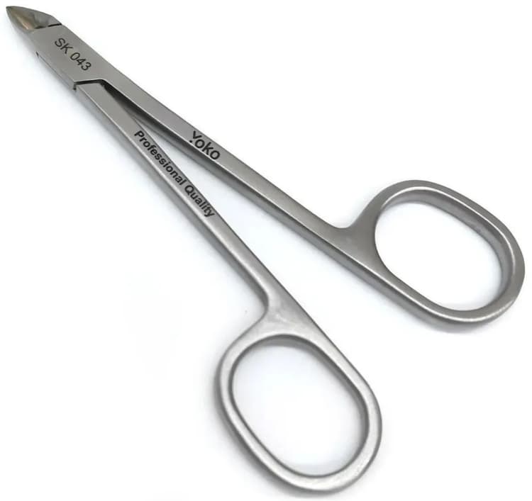 YOKO Кусачки-глазки для подологии и педикюра  с пяткой, кромка 7 мм