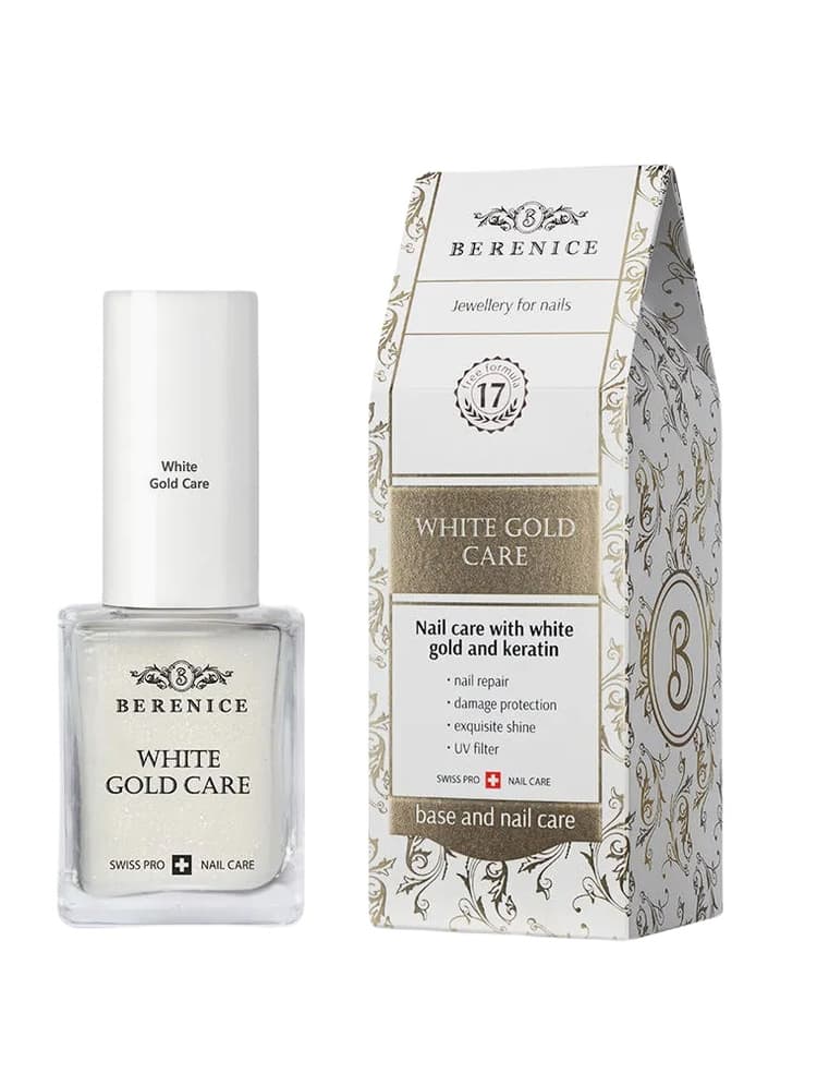 BERENICE Укрепляющее средство для ногтей с коллоидным золотом "White Gold Care"15мл 