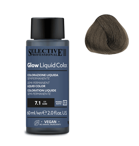 SELECTIVE Glow Liquid Color 7.1 Блондин пепельный 60мл 