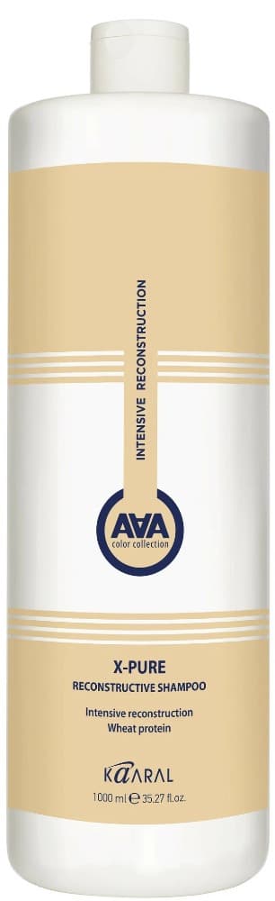 KAARAL X-PURE Восстанавливающий шампунь для поврежденных волос с пшеничными протеинами 1000 мл