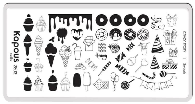 Kapous Nails Пластина для стемпинга "Crazy story" Sweets