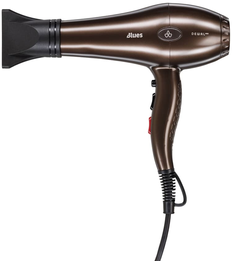 DEWAL Фен Blues с ионизацией, цв.шоколад, 2600W, 2 насадки