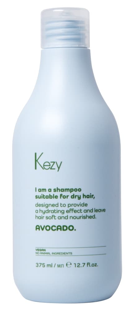 Kezy I am AVOCADO Шампунь с экстрактом авокадо для сухих волос, 375 мл.