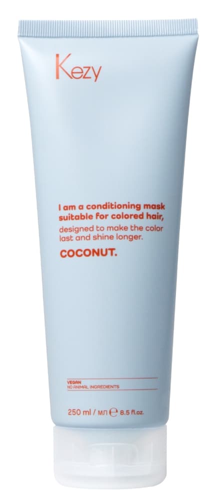 Kezy I am COCONUT Кондиционирующая маска с экстрактом кокоса для окрашенных волос, 250 мл.