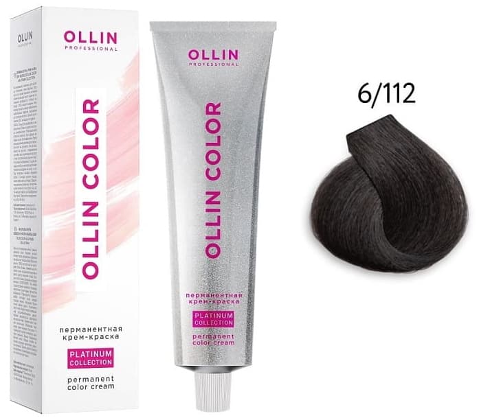 OLLIN COLOR Platinum Collection 6/112 100 мл Перманентная крем-краска для волос