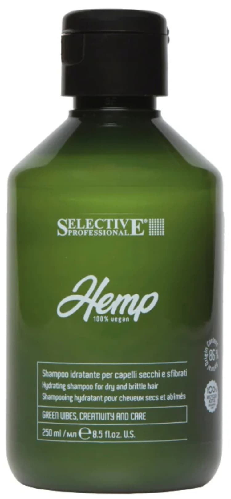 SELECTIVE HEMP Шампунь увлажняющий для сухих и и ломких волос 250 мл