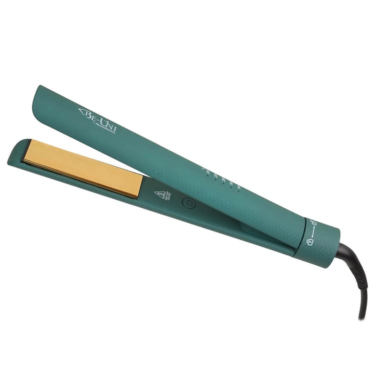 Be-Uni Щипцы-выпрямители с золотым зеркальным титановым покрытием 100*30мм с терморегулятором, 47W